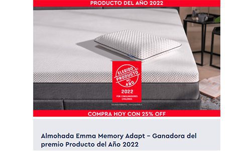 Almohada Emma Memory Adapt - Digital - Product Of the Year